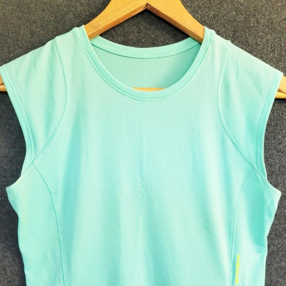 Lululemon Athletica Cap Sleeve Wild Mint Zip Pocket Hiking Tank Top - Picture 2 of 4